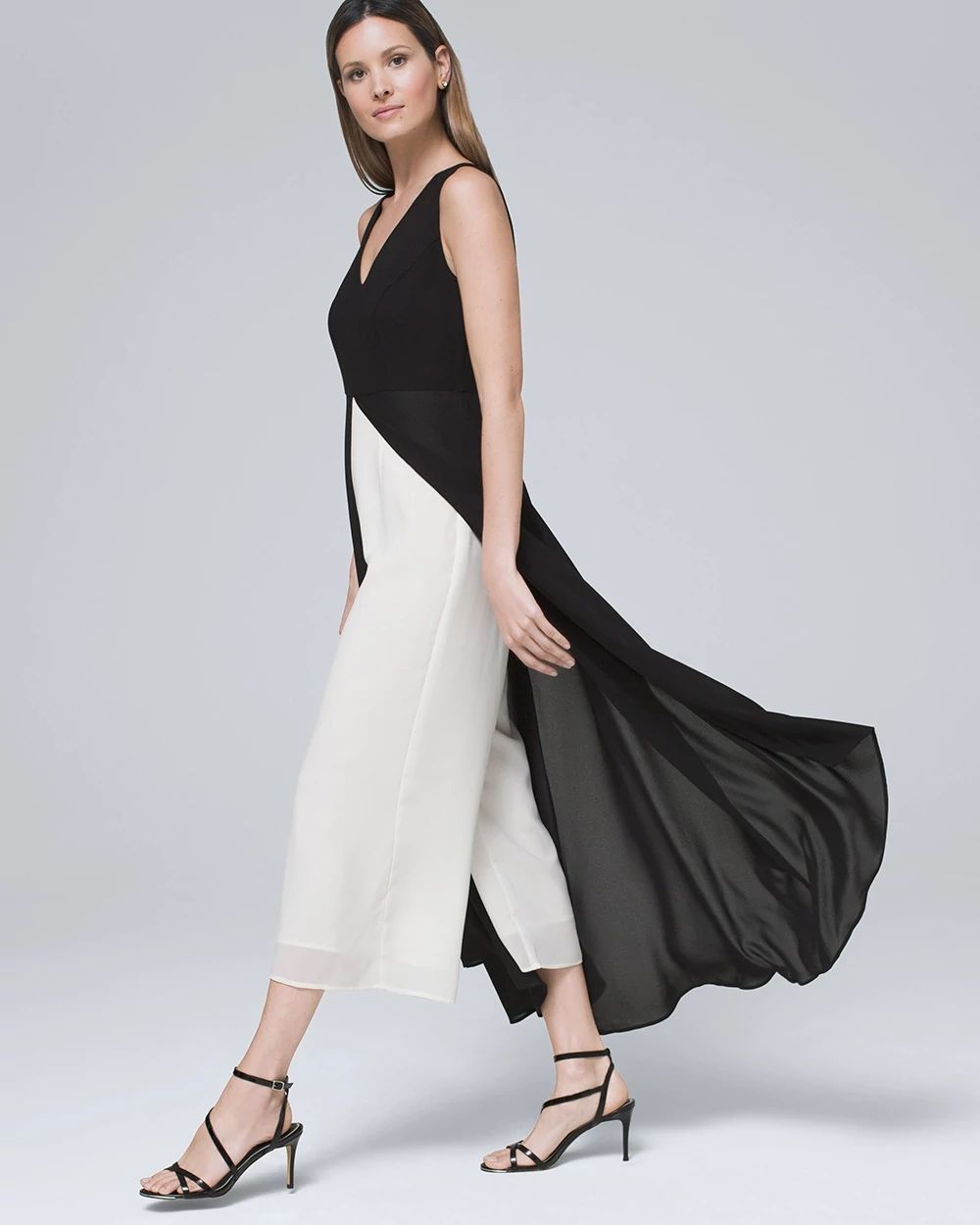 White house black market overlay jumpsuit store